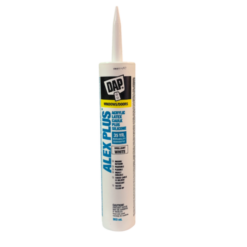 DAP Alex Plus Acrylic Latex White Caulk With Silicone - 300mL